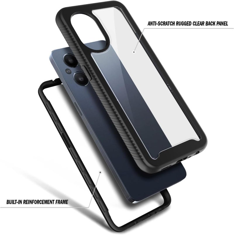 NZND Compatible with OnePlus Nord N20 5G Case with [Built-in Screen Protector], Full-Body Protective Shockproof Rugged Bumper Cover, Impact Resist Case (Black) - Image 3